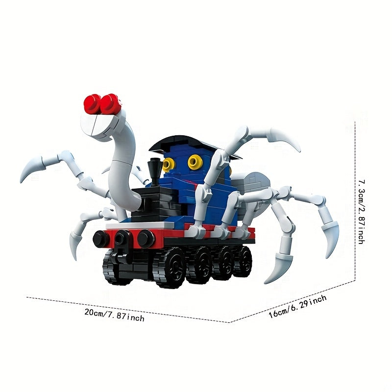Horror Game Red Spider Little Train Puzzle Building Block Toy Halloween Gift