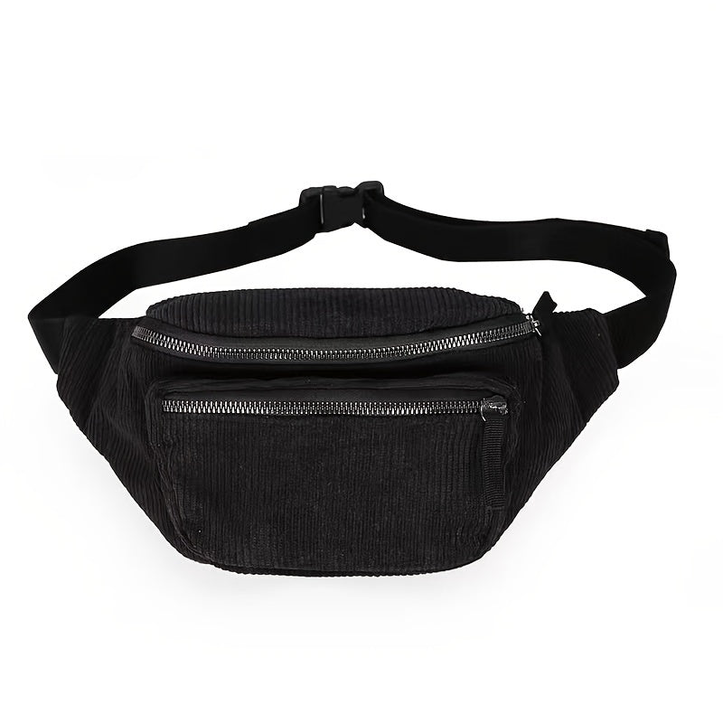 Stylish Corduroy Fanny Pack for Outdoor Sports