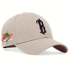 Gothic B Embroidery Baseball Cap Unisex Hip Hop Dad Hats