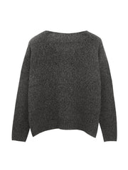 Casual Sweater Women's Plus Solid V Neck Pullover Jumper
