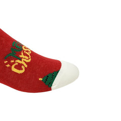 Men's Christmas Printed Cotton Socks - Santa Claus Pattern
