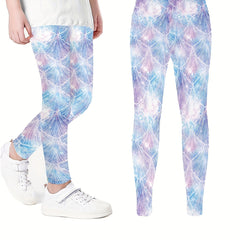 Girls Stretch Soft Leggings Elastic Waist Thin Pants Kids Summer Clothes