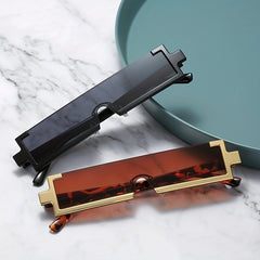 Metal Frameless Rectangular Sunshade Glasses