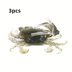 3pcs Bionic Soft Bait 19g Crab Bait for Sea Fishing Tackle