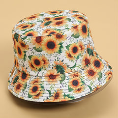 Classic Chrysanthemum Print Windproof Bucket Hat for Couples
