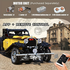 Classic Retro Vintage Car Building Blocks Toys Gift