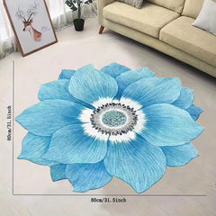 3pcs Floral Shaped Rug Floor Mat Bathroom Absorbent Anti-slip Mat