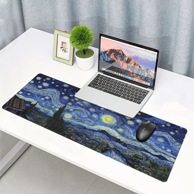 XXL Starry Night 3D Painting Mouse Pad Large Desk Protector