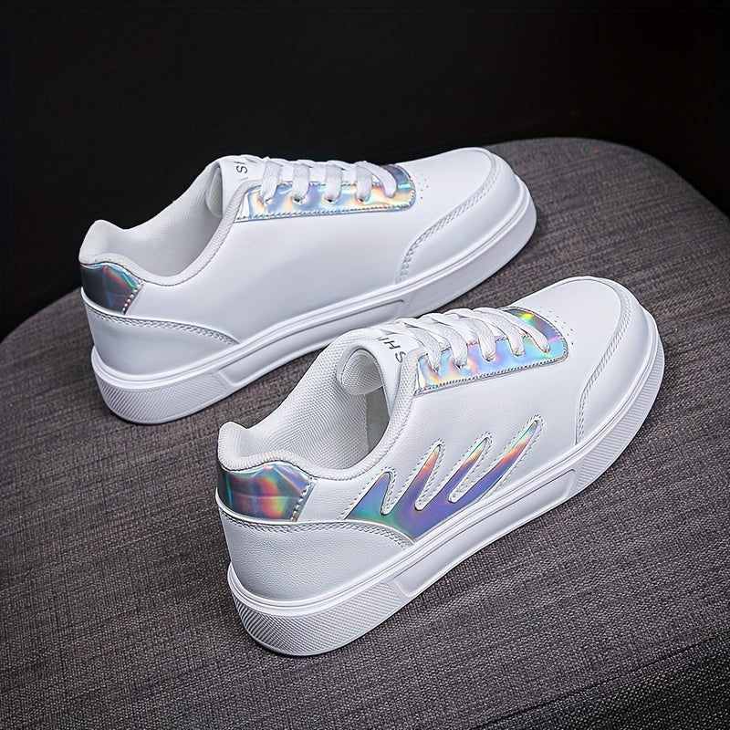 Women's Low Breathable Skate Shoes Lace-up Sneakers
