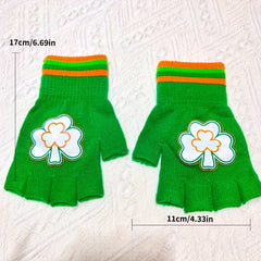 Half Finger Sports Gloves - Four Leaf Clover - Cold Proof & Warm