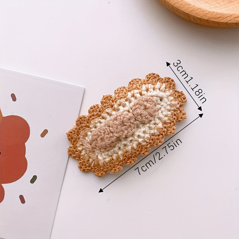 Lace Knitted Sweet Hairpin for Kids