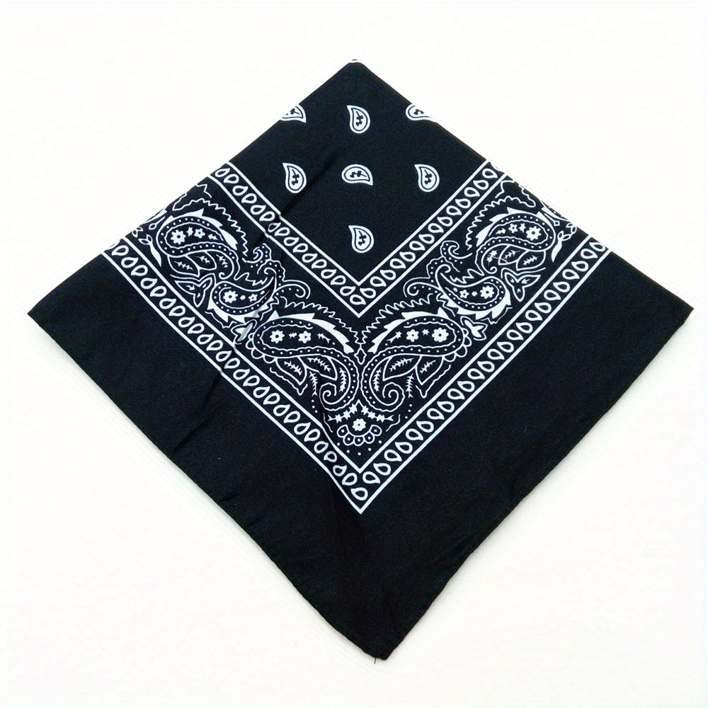 Cashew Nut Bandana Paisley Swirl Print Square Scarf