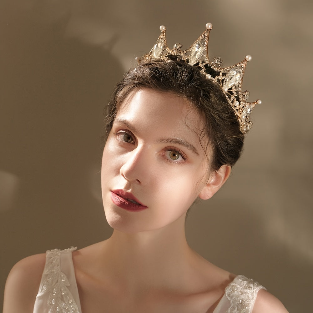 Silvery Flower Crystal Baroque Bridal Hair Accessory