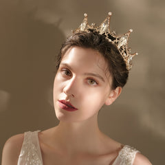 Silvery Flower Crystal Baroque Bridal Hair Accessory