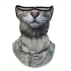 Breathable Animal Print Face Mask with Sun UV Protection for Outdoor Sports