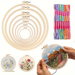 Embroidery Hoop Set Plastic Circle Cross Stitch 7-29cm to 27.0cm