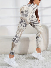 Tie Dye Seamless Yoga Pants Hip Lift Fitness Butt Lifting Slim Leggings