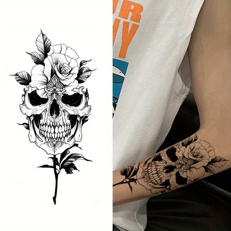 Arm Tattoo Sticker Waterproof Symbol Totem Animal Skull