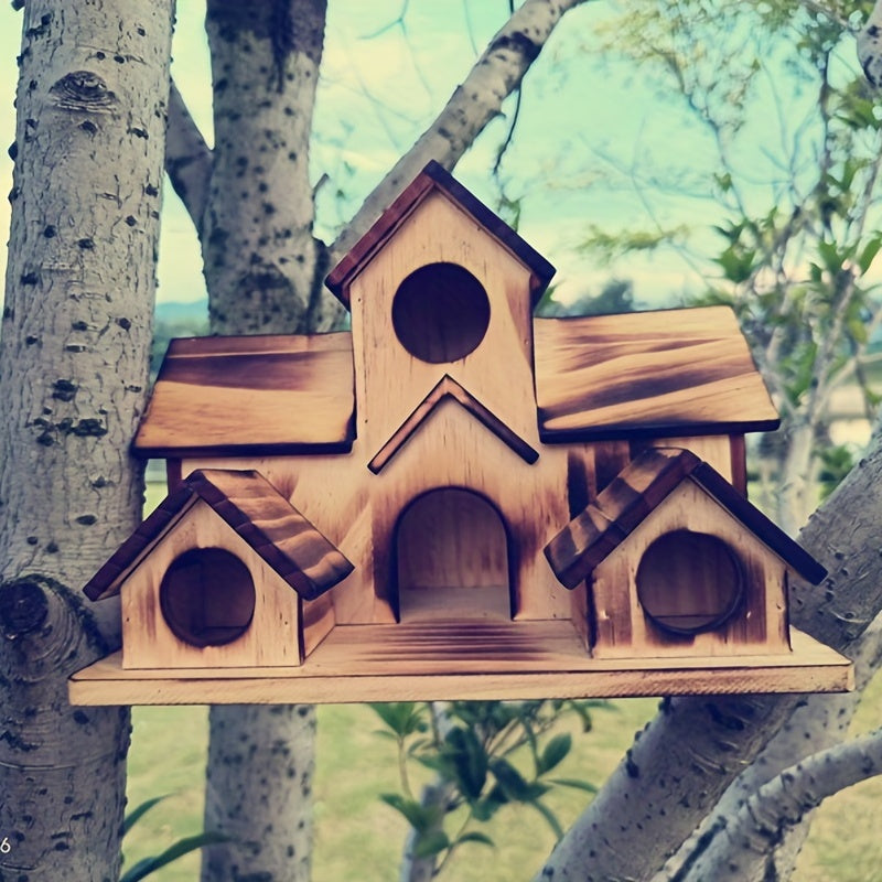 Large Wooden Birdhouse for Hanging Outside