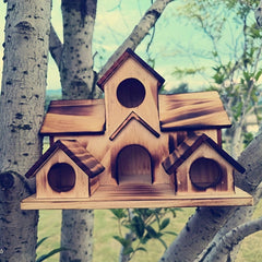 Large Wooden Birdhouse for Hanging Outside