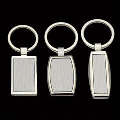 1pc Metal Keychain Blank Keyring Stainless Steel Keyplate