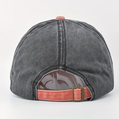 Vintage Duckbill Cap Washed Print Sailor Cap Contrast Cap