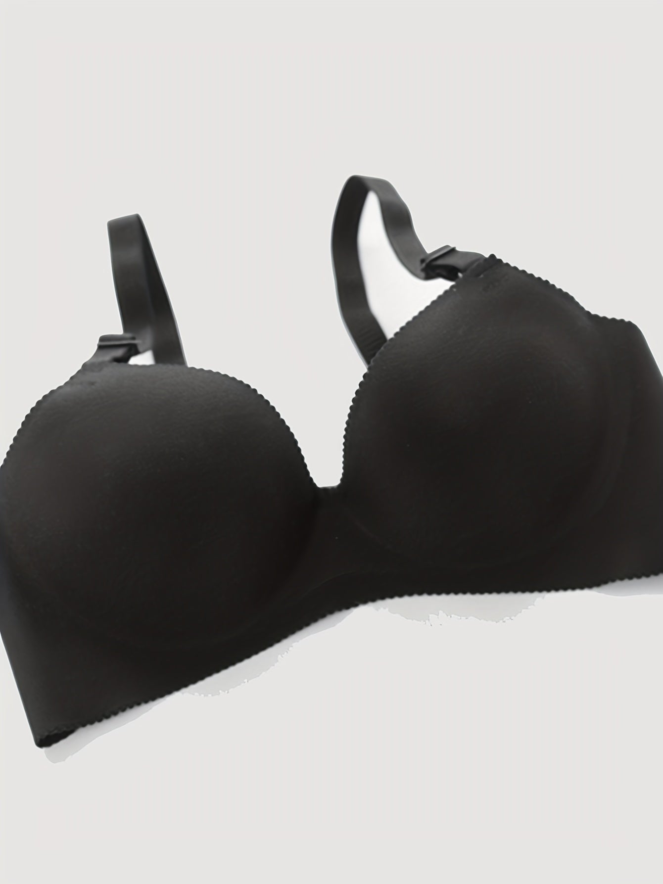 2pcs Solid Push Up Bras Comfy T Shirt Bra Women's Lingerie