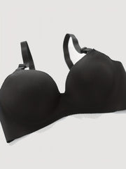2pcs Solid Push Up Bras Comfy T Shirt Bra Women's Lingerie