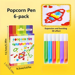 Popcorn Pen Magic Bubble DIY Graffiti Pen 3D Expanding Pen Paintin...