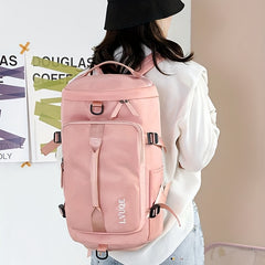 Large Capacity Travel Duffle Backpack with Shoes Compartment
