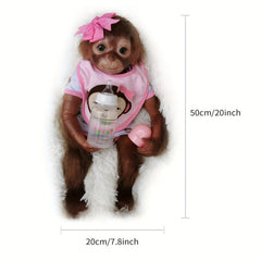 20 Inch Monkey Reborn Doll Soft Touch Vinyl Realistic Youngsters