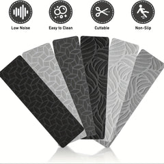 Non Slip Stair Treads for Wooden Steps - Set of 15 Leaf Gray
