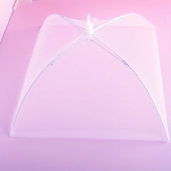 2pcs Foldable Umbrella Food Tent Cover with Lace, Portable Anti Mosquito Mesh