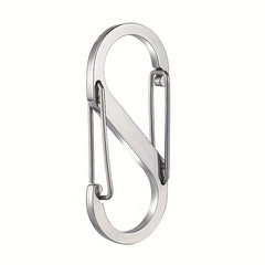 S Shape Carabiner Clips Snap Hooks Double Headed Keychain Buckles For Backpacks