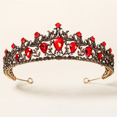 Purple Red Rhinestone Crown Hairband Headband Party Favor Decorations