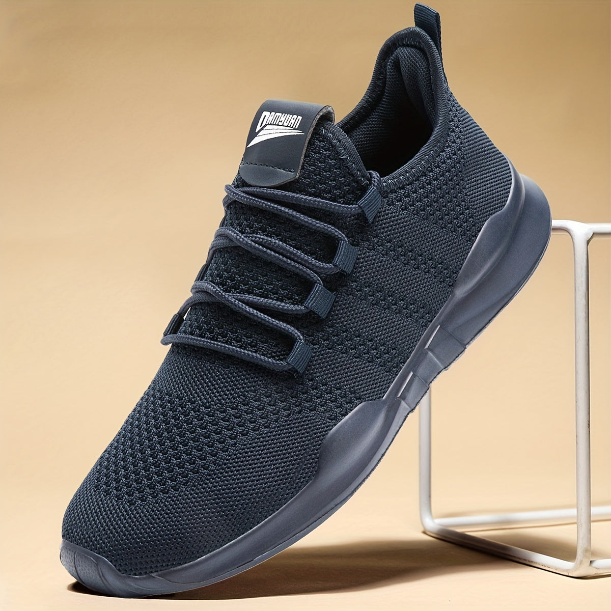 Men's Knitted Breathable Walking Shoes Lightweight Comfy Casual Shoes Spring