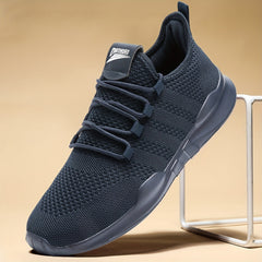 Men's Knitted Breathable Walking Shoes Lightweight Comfy Casual Shoes Spring