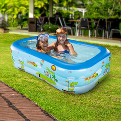 Rectangular Inflatable Swimming Pool for Family Lounge