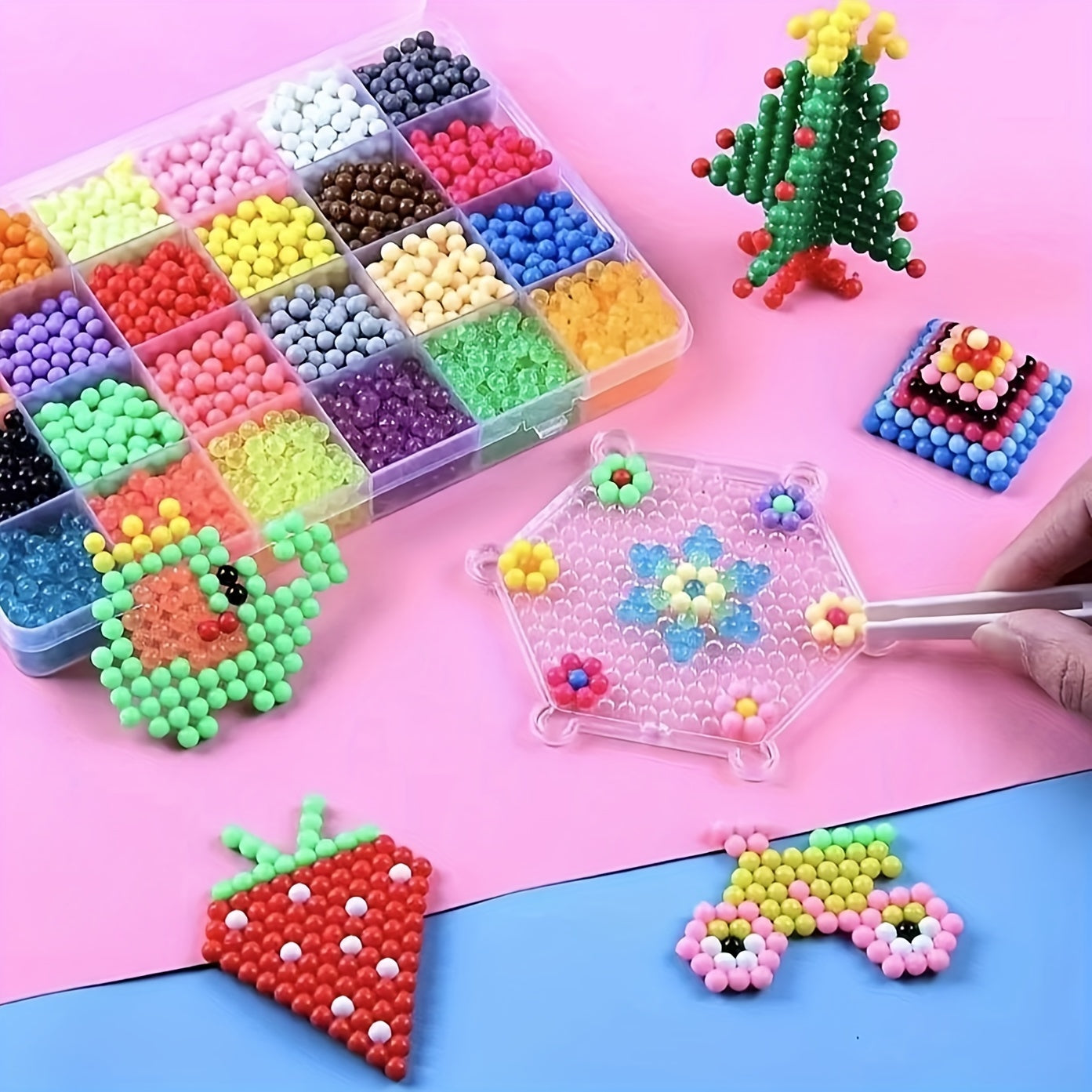 1000pcs Water Mist Magic Beads Set for Craft Projects