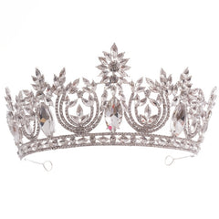 Crystal Big Crown Tiara Queen Women Beauty Pageant Prom Crowns Tiaras