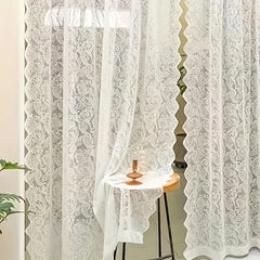 1 Panel Phoenix Tail Sheer Curtains for Home Decor
