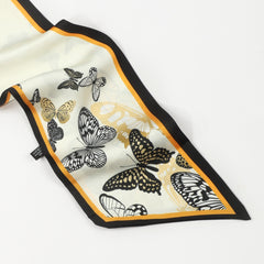 Butterfly Pattern Neck Scarf Silk Feeling Small Scarf