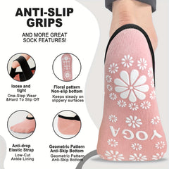 Non slip Yoga Socks Cross Strap Soft Sweat Absorbing Sports Pilates Socks