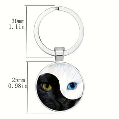 Cat Eye Keychain Necklace Vintage Bag Keychain Charm Accessories