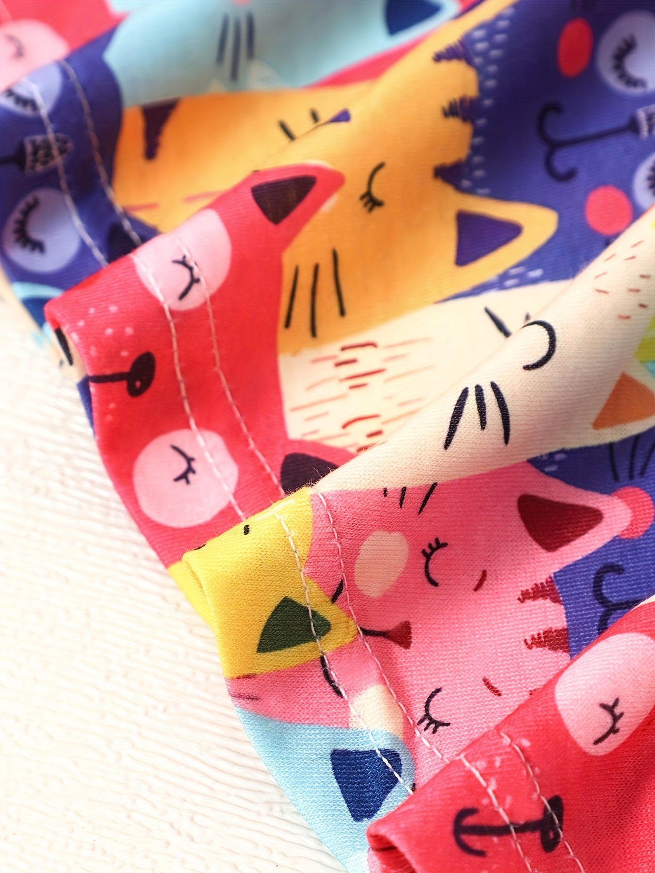 Toddler Girls Cat Graphic Princess Dress For Party Summer Clothes