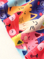 Toddler Girls Cat Graphic Princess Dress For Party Summer Clothes