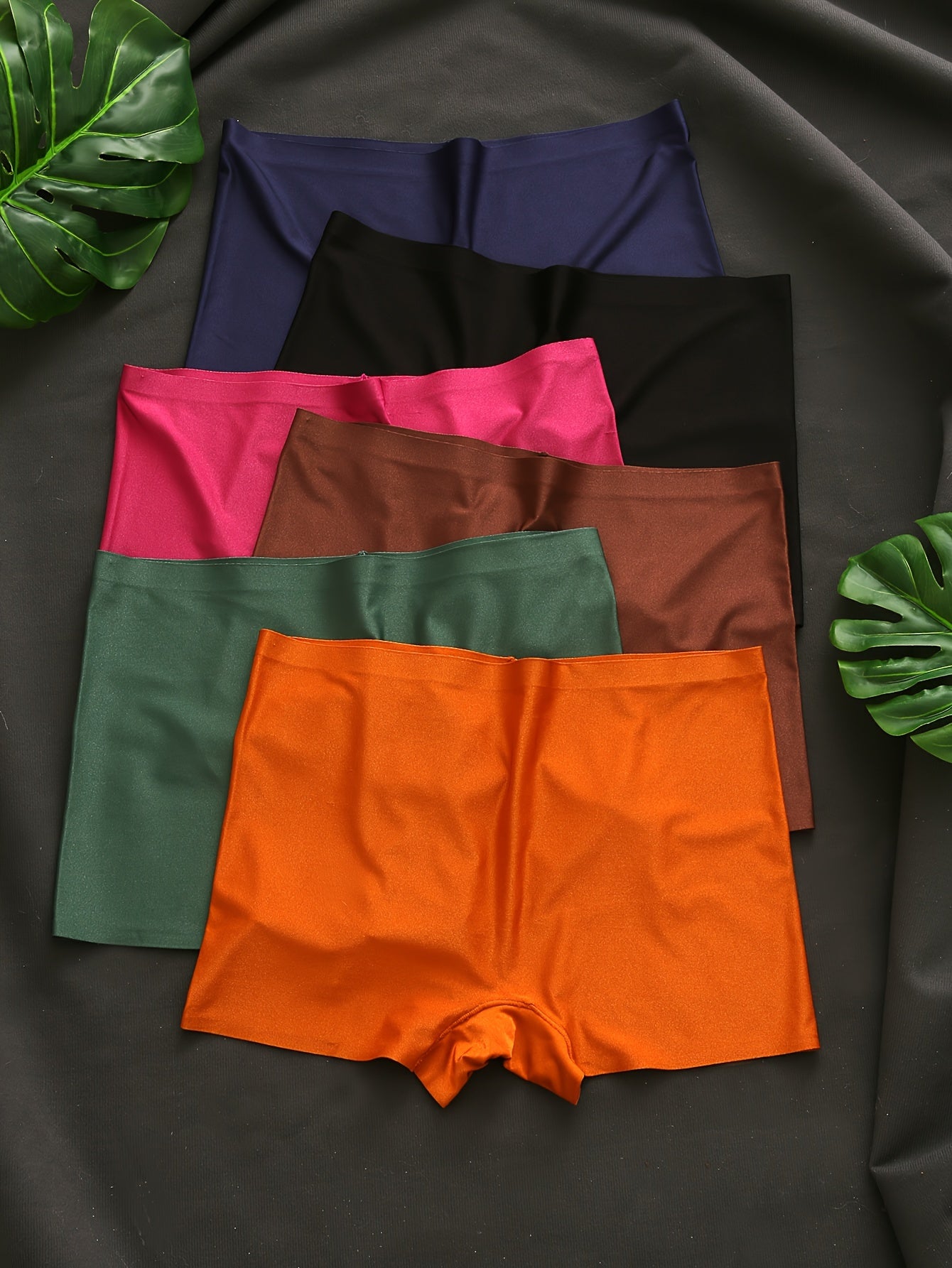 6pcs Seamless Boyshort Panties Soft & Comfortable Stretch Panties