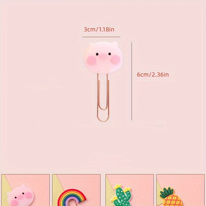 Cartoon Bookmark Paperclip Metal Clip Decorative Pin