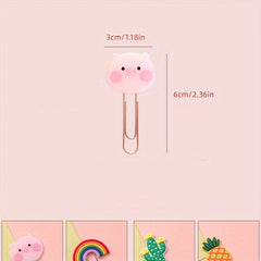 Cartoon Bookmark Paperclip Metal Clip Decorative Pin