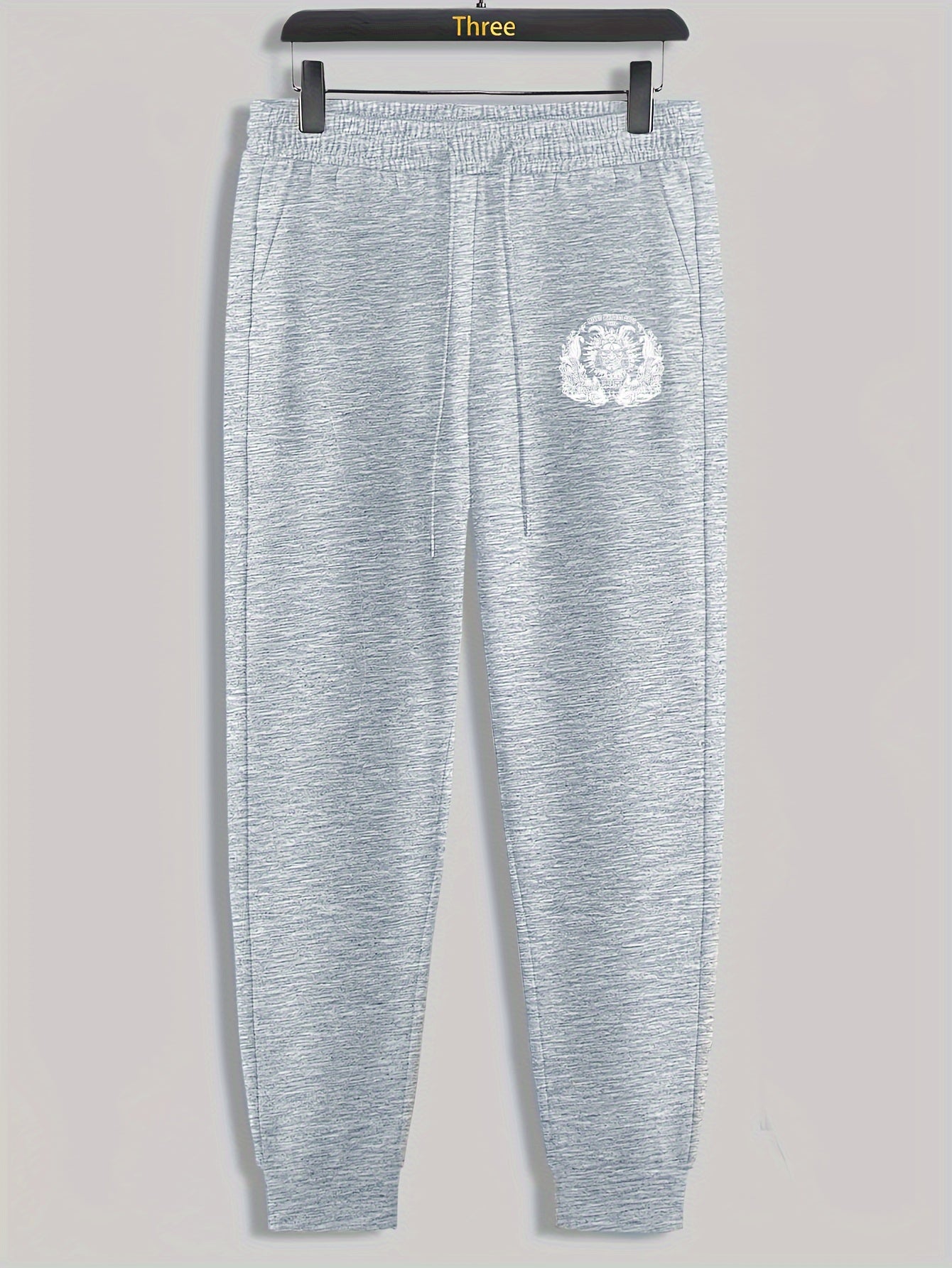 Lion Print Men's Pants Drawstring Sweatpants Casual Trousers